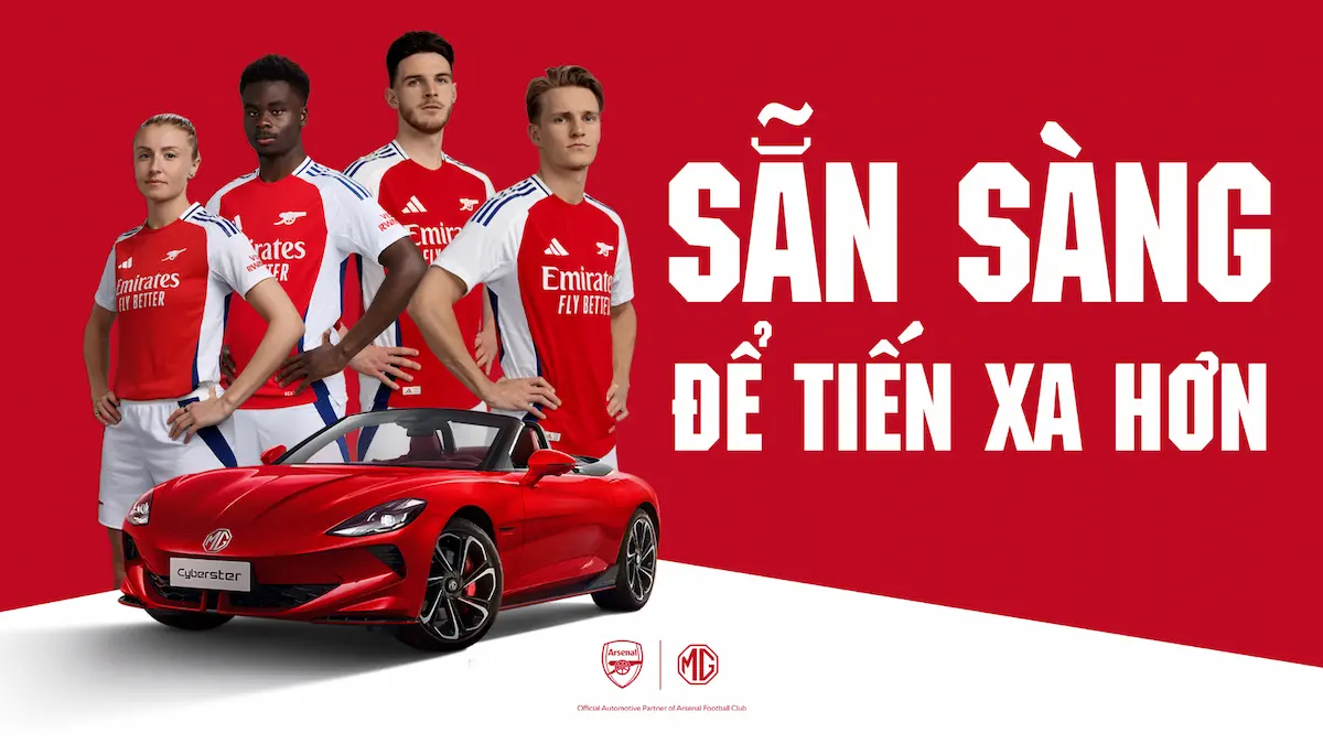 MG chính thức trở thành nhà tài trợ của CLB bóng đá Arsenal